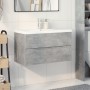 Set muebles de baño 2 piezas madera contrachapada gris hormigón de , Muebles de baño - Ref: Foro24-3324909, Precio: 195,42 €,...