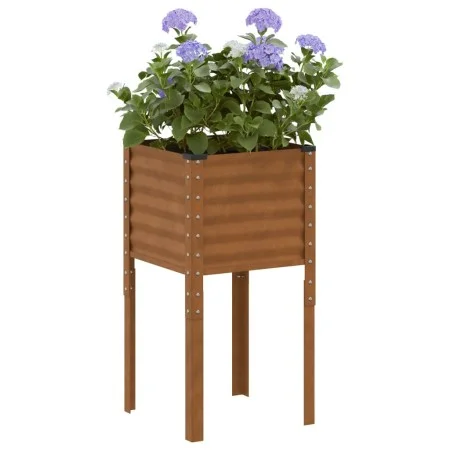 Jardinera de acero oxidado 45x45x88 cm de , Maceteros y jardineras - Ref: Foro24-4008968, Precio: 31,05 €, Descuento: %