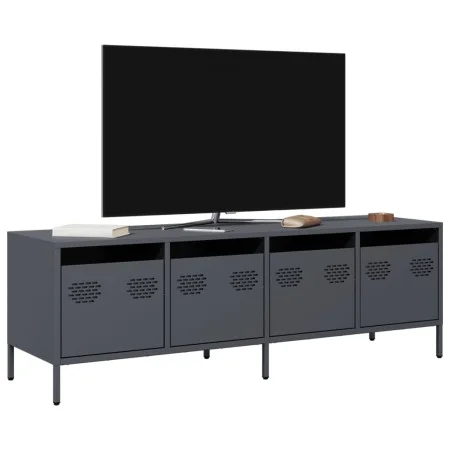 Mueble de TV acero laminado en frío antracita 135x39x43,5 cm de , Muebles TV - Ref: Foro24-851306, Precio: 154,70 €, Descuent...