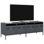 Mueble de TV acero laminado en frío antracita 135x39x43,5 cm de , Muebles TV - Ref: Foro24-851306, Precio: 156,68 €, Descuent...