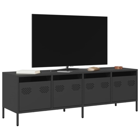 Mueble para TV acero laminado en frío negro 135x39x43,5 cm de , Muebles TV - Ref: Foro24-851304, Precio: 109,21 €, Descuento: %