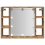 Mueble espejo y LED madera ingeniería roble artisan 76x15x55cm de , Armarios y almacenamiento - Ref: Foro24-857002, Precio: 6...
