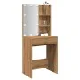 Tocador con luces LED roble artisan 60x40x140 cm de , Mesas - Ref: Foro24-857000, Precio: 117,87 €, Descuento: %