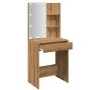 Tocador con luces LED roble artisan 60x40x140 cm de , Mesas - Ref: Foro24-857000, Precio: 117,87 €, Descuento: %