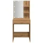 Tocador con luces LED roble artisan 60x40x140 cm de , Mesas - Ref: Foro24-857000, Precio: 117,87 €, Descuento: %