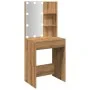 Tocador con luces LED roble artisan 60x40x140 cm de , Mesas - Ref: Foro24-857000, Precio: 117,87 €, Descuento: %