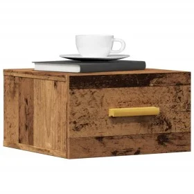 Mesita de noche de pared madera envejecida 35x35x20 cm de , Mesitas de noche - Ref: Foro24-857063, Precio: 27,41 €, Descuento: %