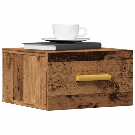 Mesita de noche de pared madera envejecida 35x35x20 cm de , Mesitas de noche - Ref: Foro24-857063, Precio: 27,41 €, Descuento: %
