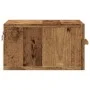 Wall-mounted bedside table in aged wood, 35x35x20 cm by , Nightstands - Ref: Foro24-857063, Price: 27,41 €, Discount: %