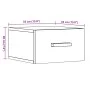 Mesita de noche de pared madera envejecida 35x35x20 cm de , Mesitas de noche - Ref: Foro24-857063, Precio: 27,41 €, Descuento: %