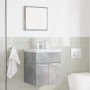 Set muebles de baño 2 piezas madera contrachapada gris hormigón de , Muebles de baño - Ref: Foro24-856368, Precio: 50,37 €, D...
