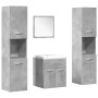 Set muebles de baño 5 piezas madera ingeniería gris hormigón de , Muebles de baño - Ref: Foro24-3324885, Precio: 229,90 €, De...