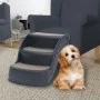 Folding 3-step dark gray dog ladder by , Pet Steps and Ramps - Ref: Foro24-171174, Price: 58,19 €, Discount: %