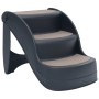Escalera para perros plegable de 3 peldaños gris oscuro de , Escalones y rampas para mascotas - Ref: Foro24-171174, Precio: 5...