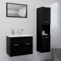 Juego de muebles de baño madera de ingeniería negro de , Muebles de baño - Ref: Foro24-3070956, Precio: 123,93 €, Descuento: %