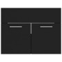 Juego de muebles de baño madera de ingeniería negro de , Muebles de baño - Ref: Foro24-3070956, Precio: 123,93 €, Descuento: %