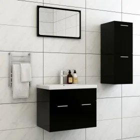 Conjunto de muebles de baño madera de ingeniería negro de , Muebles de baño - Ref: Foro24-3071001, Precio: 100,24 €, Descuent...