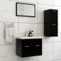 Conjunto de muebles de baño madera de ingeniería negro de , Muebles de baño - Ref: Foro24-3071001, Precio: 100,24 €, Descuent...