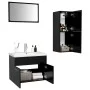 Conjunto de muebles de baño madera de ingeniería negro de , Muebles de baño - Ref: Foro24-3071001, Precio: 100,24 €, Descuent...