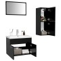 Conjunto de muebles de baño madera de ingeniería negro de , Muebles de baño - Ref: Foro24-3071001, Precio: 101,79 €, Descuent...