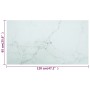 Tablero mesa diseño mármol vidrio templado blanco 120x65 cm 8mm de , Tableros para mesas - Ref: Foro24-322260, Precio: 73,34 ...