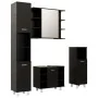 Juego de muebles de baño 4 pzas madera ingeniería negro de vidaXL, Muebles de baño - Ref: Foro24-3056899, Precio: 242,33 €, D...