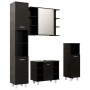 Juego de muebles de baño 4 pzas madera ingeniería negro de vidaXL, Muebles de baño - Ref: Foro24-3056899, Precio: 243,91 €, D...
