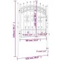 Black coated steel spear point fence gate 103x150cm by , garden gates - Ref: Foro24-151090, Price: 161,62 €, Discount: %