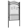Puerta de valla punta lanza acero recubierto negro 103x200cm de , Puertas de jardín - Ref: Foro24-151092, Precio: 180,70 €, D...