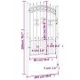 Puerta de valla punta lanza acero recubierto negro 103x200cm de , Puertas de jardín - Ref: Foro24-151092, Precio: 180,70 €, D...
