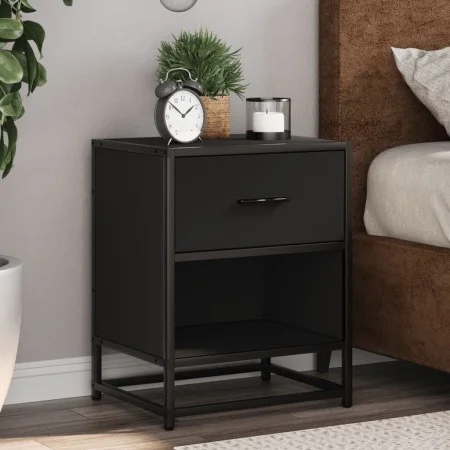 Mesita de noche madera ingeniería negro 40x31x50 cm de , Mesitas de noche - Ref: Foro24-848684, Precio: 48,36 €, Descuento: %