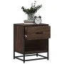 Nachttisch aus braunem Eichenfurnierholz 40x31x50 cm. von , Nachttische - Ref: Foro24-848692, Preis: 43,25 €, Rabatt: %