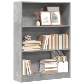 Estantería de madera de ingeniería gris hormigón 80x24x109 cm de , Librerías y estanterías - Ref: Foro24-857838, Precio: 49,3...