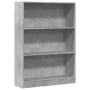 Estantería de madera de ingeniería gris hormigón 80x24x109 cm de , Librerías y estanterías - Ref: Foro24-857838, Precio: 49,3...