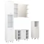 4-teiliges Badezimmermöbelset aus weißem Holzwerkstoff von vidaXL, Badezimmermöbel - Ref: Foro24-3056898, Preis: 222,48 €, Ra...