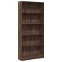 Estantería de madera de ingeniería marrón roble 80x24x176 cm de , Librerías y estanterías - Ref: Foro24-857859, Precio: 88,34...