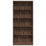 Estantería de madera de ingeniería marrón roble 80x24x176 cm de , Librerías y estanterías - Ref: Foro24-857859, Precio: 88,34...