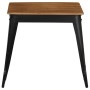 Mesa de comedor de madera maciza de acacia y acero 75x75x76 cm en Mesas de comedor | Comprar online en Foru.es