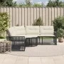 Sofá de jardín forma de L con cojines reposapiés ratán PE negro de , Sofás de exterior - Ref: Foro24-365892, Precio: 342,38 €...