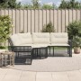 Sofá de jardín forma de L con cojines reposapiés ratán PE negro de , Sofás de exterior - Ref: Foro24-365892, Precio: 349,04 €...