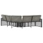 Sofá de jardín forma de L con cojines reposapiés ratán PE negro de , Sofás de exterior - Ref: Foro24-365892, Precio: 349,04 €...