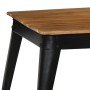 Mesa de comedor de madera maciza de acacia y acero 75x75x76 cm en Mesas de comedor | Comprar online en Foru.es