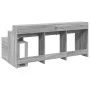 Engineered wood gray Sonoma LED desk 200x104x91 cm by , Desks - Ref: Foro24-3309470, Price: 197,92 €, Discount: %