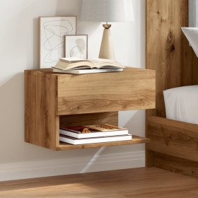 Mesita de noche de pared 2 unidades roble artisian de , Mesitas de noche - Ref: Foro24-856823, Precio: 78,48 €, Descuento: %