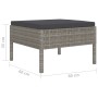 Set de muebles de jardín 4 pzas y cojines ratán sintético gris de vidaXL, Conjuntos de jardín - Ref: Foro24-3056968, Precio: ...