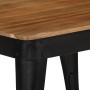 Mesa de comedor de madera maciza de acacia y acero 75x75x76 cm en Mesas de comedor | Comprar online en Foru.es