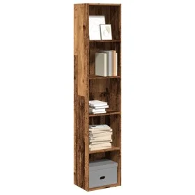 Estantería madera de ingeniería color envejecido 40x30x189 cm de , Librerías y estanterías - Ref: Foro24-857892, Precio: 69,4...