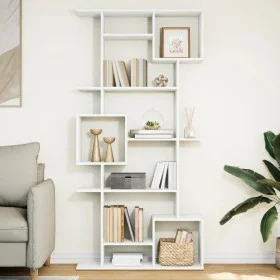 Estantería librería madera de ingeniería blanca 92x29x188 cm de , Librerías y estanterías - Ref: Foro24-3310316, Precio: 117,...