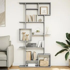 Estantería de madera de ingeniería gris Sonoma 92x29x188 cm de , Librerías y estanterías - Ref: Foro24-3310321, Precio: 125,5...