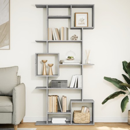 Estantería de madera de ingeniería gris Sonoma 92x29x188 cm de , Librerías y estanterías - Ref: Foro24-3310321, Precio: 127,6...